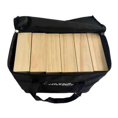 Toyfinity Giant Wooden Tumbling Tower Game with Carry Bag