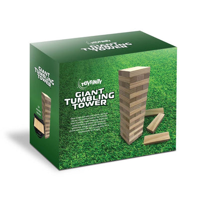 Toyfinity Giant Wooden Tumbling Tower Game with Carry Bag
