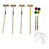 Toyfinity Wooden Family Croquet Set with Carry Bag