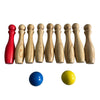 Toyfinity Wooden Mini Bowling Set with Carry Bag