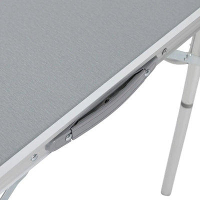 Trespass Folding Aluminium Camping Table with Adjustable Height & Carry Handle