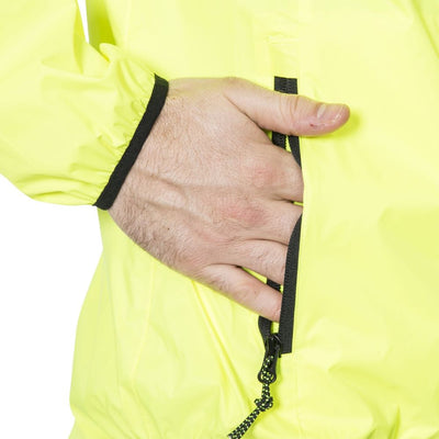 Trespass Men’s Retract Packaway Hi-Vis Waterproof Yellow Jacket