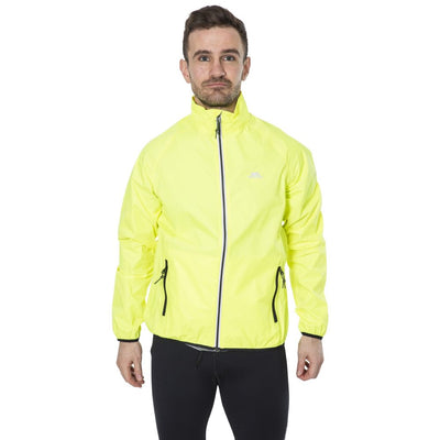 Trespass Men’s Retract Packaway Hi-Vis Waterproof Yellow Jacket