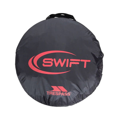Trespass Swift 2-Man Pop-Up Tent with Mosquito Net Door – Red/Black
