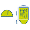 Trespass Tarmachan 2-Man Double-Skin Lightweight Tent with Porch – Sunset