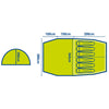 Trespass Torrisdale 6-Man Double-Layer Waterproof Tent with Built-In Groundsheet – Blue