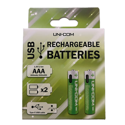 400MAh Lithium Ion AAA Batteries (2 pack)