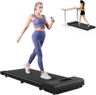 Ultra Slim Under Desk Walking Pad Treadmill for Home & Office Black