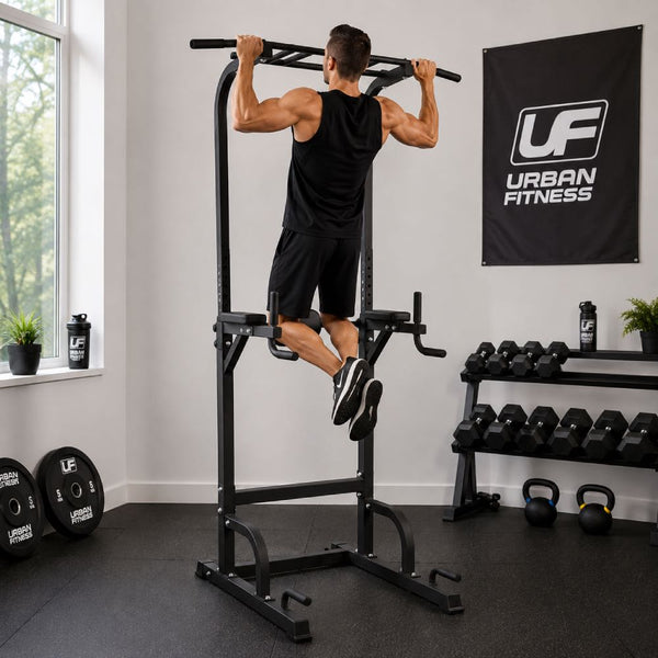 Urban Fitness Adjustable Power Tower Pull-Up & Dip Station