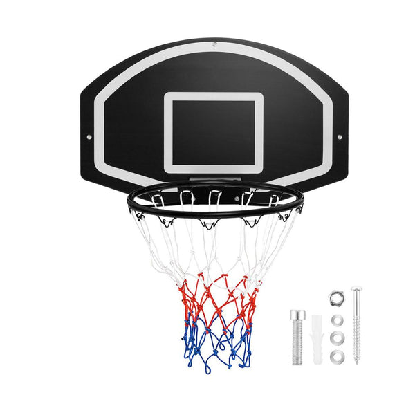 Wall-Mounted Basketball Hoop with 28-Inch Shatterproof Backboard