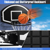 Wall-Mounted Basketball Hoop with 28-Inch Shatterproof Backboard