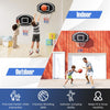 Wall-Mounted Basketball Hoop with 28-Inch Shatterproof Backboard