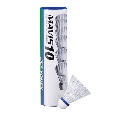 Yonex Mavis 10 Nylon Shuttlecocks – Tube of 6 (White or Yellow)