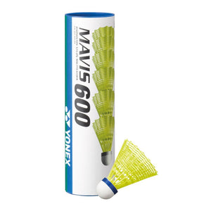 Yonex Mavis 600 Nylon Shuttlecocks – Tube of 6 (White or Yellow)