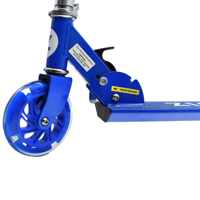 Zinc 2-Wheeled Twister Light-Up Foldable Kids Blue Scooter