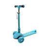 Zinc 3-Wheeled Folding LED Shine Kids Scooter with Adjustable Handlebars – Blue