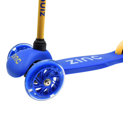 Zinc 3-Wheeled Sparkle Light-Up Scooter with Lean ’n’ Steer Control System - Yellow/Blue