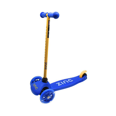 Zinc 3-Wheeled Sparkle Light-Up Scooter with Lean ’n’ Steer Control System - Yellow/Blue