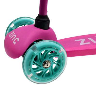 Zinc 3-Wheeled Sparkle Light-Up Scooter with Lean ’n’ Steer Control System - Yellow/Blue