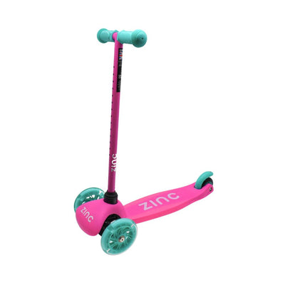 Zinc 3-Wheeled Sparkle Light-Up Scooter with Lean ’n’ Steer Control System - Yellow/Blue