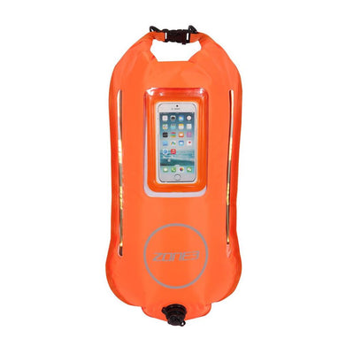 Zone3 Hi-Vis LED Inflatable Swim Safety Buoy Backpack with 28L Dry Bag & Phone Pouch