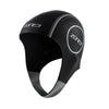 Zone3 Neoprene Thermal Swim Cap with Chin Strap – Black/Silver