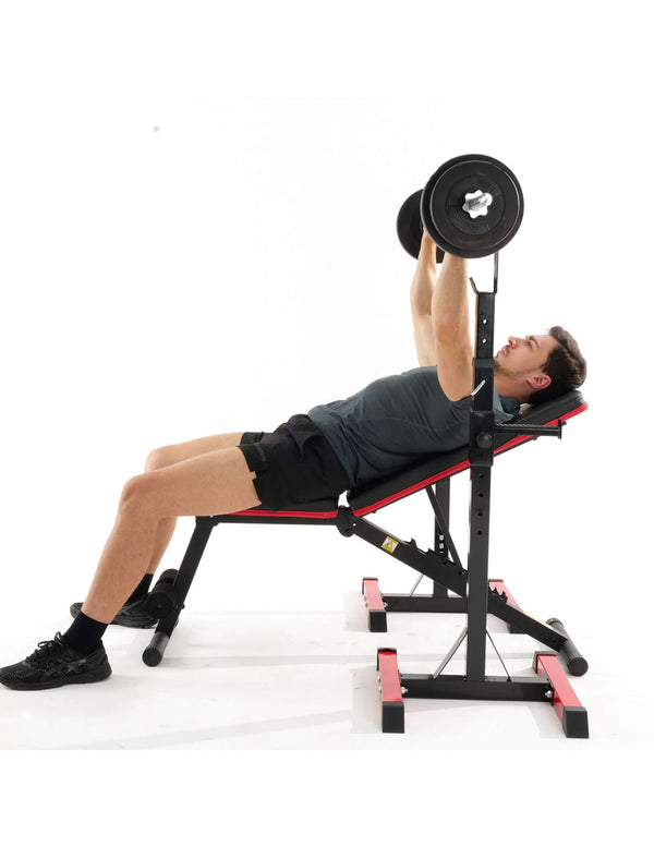 Adjustable Barbell Squat Rack for Home Strength Training