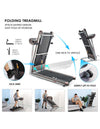 Automatic Foldable Treadmill with Incline and Heart Monitor
